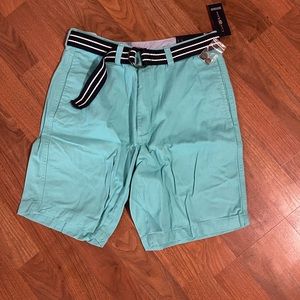 Teal mens dress shorts